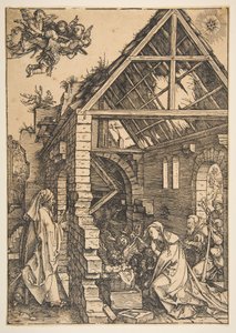Narodzenia, z Życia Dziewicy, 1502-3. autorstwa Albrecht Dürer