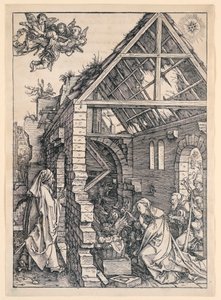 Narodzenia, z cyklu Życie Dziewicy autorstwa Albrecht Dürer