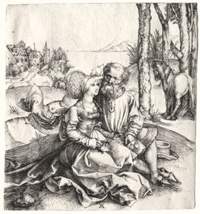 Oferta miłości lub źle dobrana para, 1495-1496. autorstwa Albrecht Dürer
