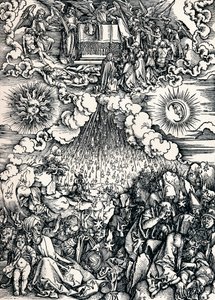 Otwarcie piątej i szóstej pieczęci, 1498 1906 autorstwa Albrecht Dürer