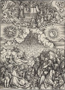 Otwarcie piątej i szóstej pieczęci z Apokalipsy autorstwa Albrecht Dürer