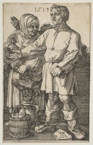 Para Chłopska na Rynku, 1519. autorstwa Albrecht Dürer
