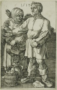 Chłop i jego żona na Rynku autorstwa Albrecht Dürer