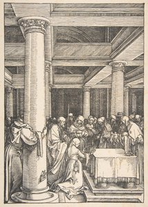 Ofiarowanie w świątyni, z Życia Dziewicy, ca. 1505. autorstwa Albrecht Dürer
