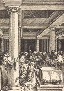 Ofiarowanie Chrystusa w świątyni, c. 15041505. autorstwa Albrecht Dürer