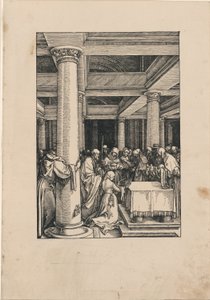 Ofiarowanie Chrystusa w świątyni, z Życia Dziewicy autorstwa Albrecht Dürer