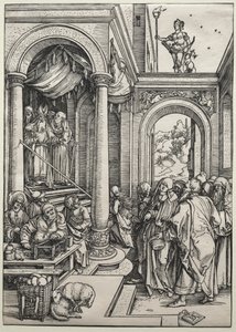 Ofiarowanie Matki Boskiej w Świątyni, ok. 1930 r. 1502-1503. autorstwa Albrecht Dürer