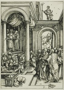 Ofiarowanie Dziewicy w Świątyni, z Życia Dziewicy autorstwa Albrecht Dürer