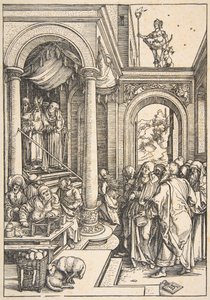 Ofiarowanie Matki Boskiej w Świątyni, z Życia Dziewicy, ca. 1503. autorstwa Albrecht Dürer