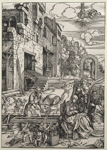 Odpoczynek w Egipcie, c. 1501-1502. autorstwa Albrecht Dürer