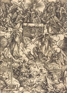 Siedmiu Aniołów z Trąbami, prawdopodobnie ok. 14961498. autorstwa Albrecht Dürer