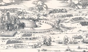 Oblężenie twierdzy I, 1527 1906 autorstwa Albrecht Dürer