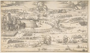 Oblężenie twierdzy.n.d. autorstwa Albrecht Dürer