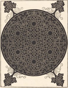 Szósty węzeł (połączenie siedmiu małych systemów węzłów z czarnymi środkami) autorstwa Albrecht Dürer