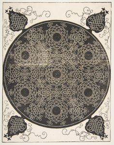 Szósty węzeł. Okrąg z przeplotem z siedmioma wieńcami, 1521 wcześniej. autorstwa Albrecht Dürer