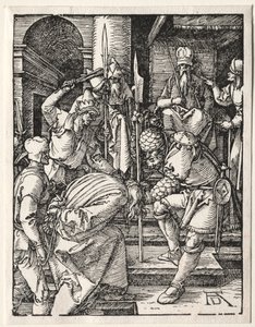 Mała pasja: Chrystus przed Annaszem, 1509-1511. autorstwa Albrecht Dürer