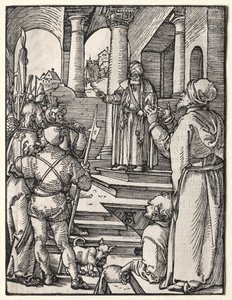 Mała pasja: Chrystus przed Piłatem autorstwa Albrecht Dürer