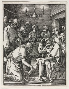 Mała pasja: Chrystus myjący stopy św. Piotra autorstwa Albrecht Dürer