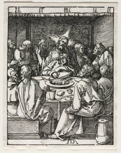 Mała pasja: Ostatnia Wieczerza. autorstwa Albrecht Dürer