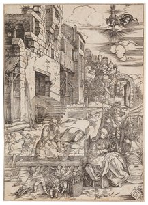 Pobyt Świętej Rodziny w Egipcie, z Życia Dziewicy, c. 1504. autorstwa Albrecht Dürer