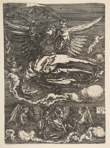 Sudarium trzymane przez jednego anioła, 1516. autorstwa Albrecht Dürer