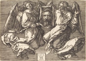 Sudarium trzymane przez dwa anioły autorstwa Albrecht Dürer
