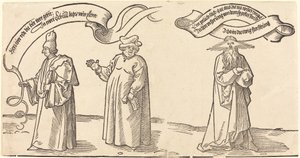 Nauczyciel, duchowny i Opatrzność autorstwa Albrecht Dürer
