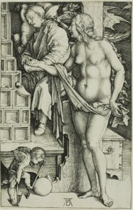 Kuszenie próżniaka (Sen Doktora) autorstwa Albrecht Dürer
