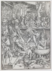 Tortury świętego Jana Ewangelisty, z serii „Apokalipsa” autorstwa Albrecht Dürer