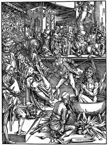 Tortura św. Jana Ewangelisty, 1498, 1936 autorstwa Albrecht Dürer