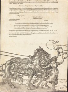 Rydwan triumfalny Maksymiliana I (Wielki Wagon Triumfalny) [tablica 8 z 8] autorstwa Albrecht Dürer