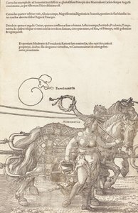Rydwan triumfalny Maksymiliana I Wielki Wagon Triumfalny [tablica 3 z 8], wyd. łac. 1523.. autorstwa Albrecht Dürer