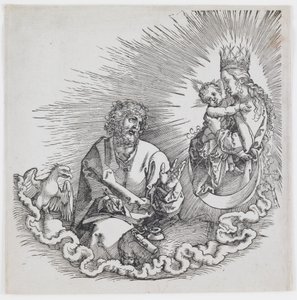 Dziewica ukazująca się św. Janowi z wydania „Apokalipsy” z 1511 r. autorstwa Albrecht Dürer
