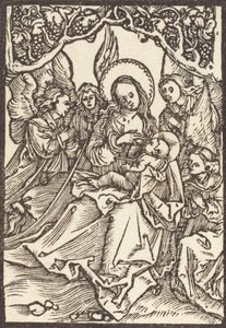 Dziewica karmiąca Dzieciątko Jezus z czterema aniołami, ok. 1930 r. 1500. autorstwa Albrecht Dürer