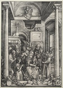 Dziewica z Dzieciątkiem w otoczeniu świętych i aniołów autorstwa Albrecht Dürer