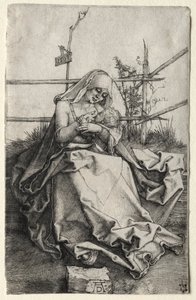 Dziewica z Dzieciątkiem na trawiastej ławce autorstwa Albrecht Dürer