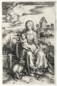 Dziewica z Dzieciątkiem z Małpą, ok. 1930 r. 1498. autorstwa Albrecht Dürer