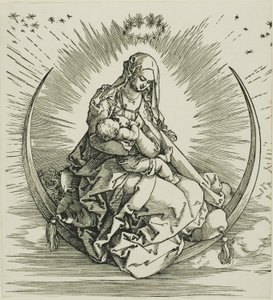 Dziewica na półksiężycu, z Życia Dziewicy autorstwa Albrecht Dürer