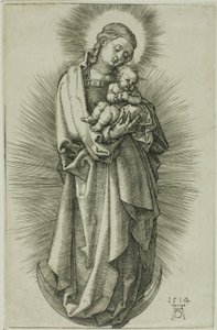 Dziewica na półksiężycu z diademem autorstwa Albrecht Dürer