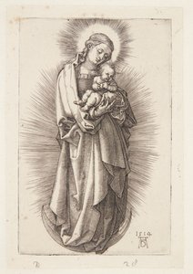 Dziewica na półksiężycu z diademem autorstwa Albrecht Dürer