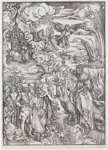 Nierządnica z Babilonu, z serii „Apokalipsa” autorstwa Albrecht Dürer