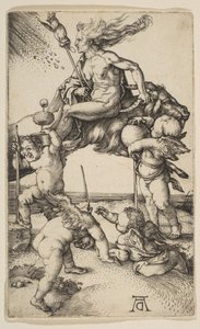 Czarownica, ca. 1500. autorstwa Albrecht Dürer