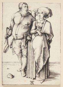 Kucharz i jego żona autorstwa Albrecht Dürer