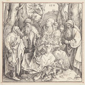 Święte pokrewieństwo z aniołami! autorstwa Albrecht Dürer