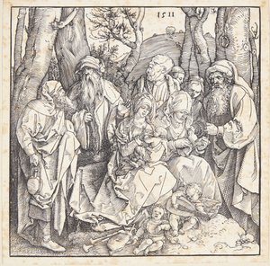 Święte pokrewieństwo z aniołami! autorstwa Albrecht Dürer