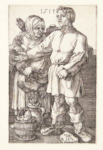 Chłop i jego żona na targu autorstwa Albrecht Dürer