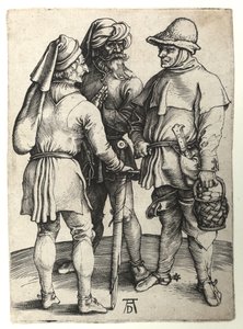 Trzech wieśniaków w rozmowie, ok. 1497 autorstwa Albrecht Dürer