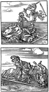 Sceny turniejowe, 1515-1516, 1936 autorstwa Albrecht Dürer
