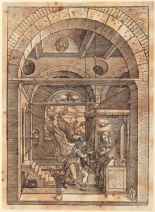 Zaręczyny Maryi, strona 7 z cyklu „Życie Maryi” autorstwa Albrecht Dürer