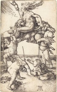 Wiedźma jadąca na kozie autorstwa Albrecht Dürer
